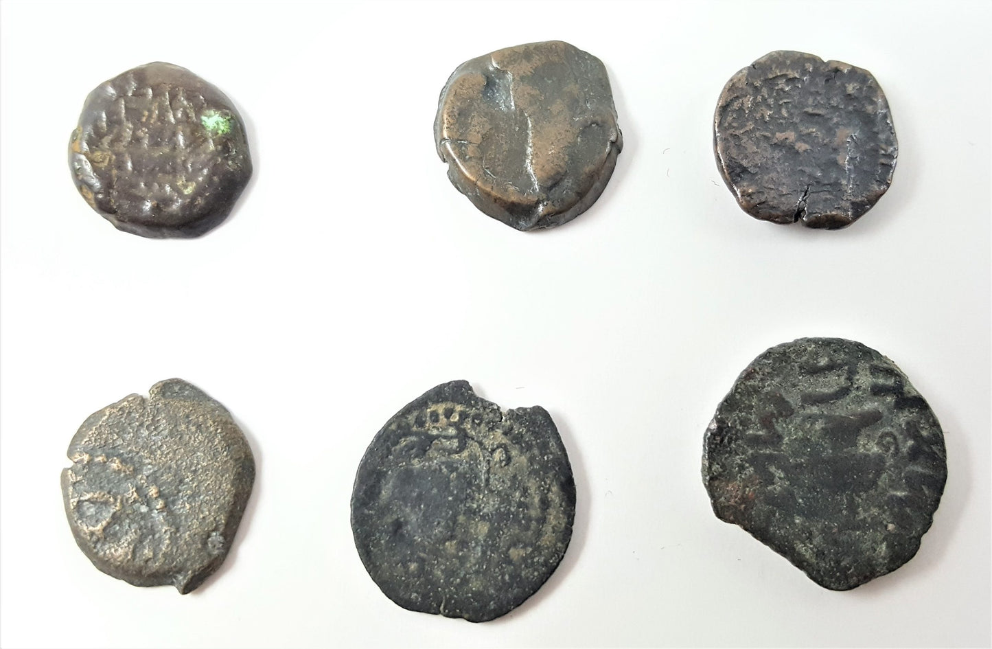 The Jewish Wars with Rome: A Box of 6 Ancient Bronze Roman and Judaean Coins (Six-Coin Box)