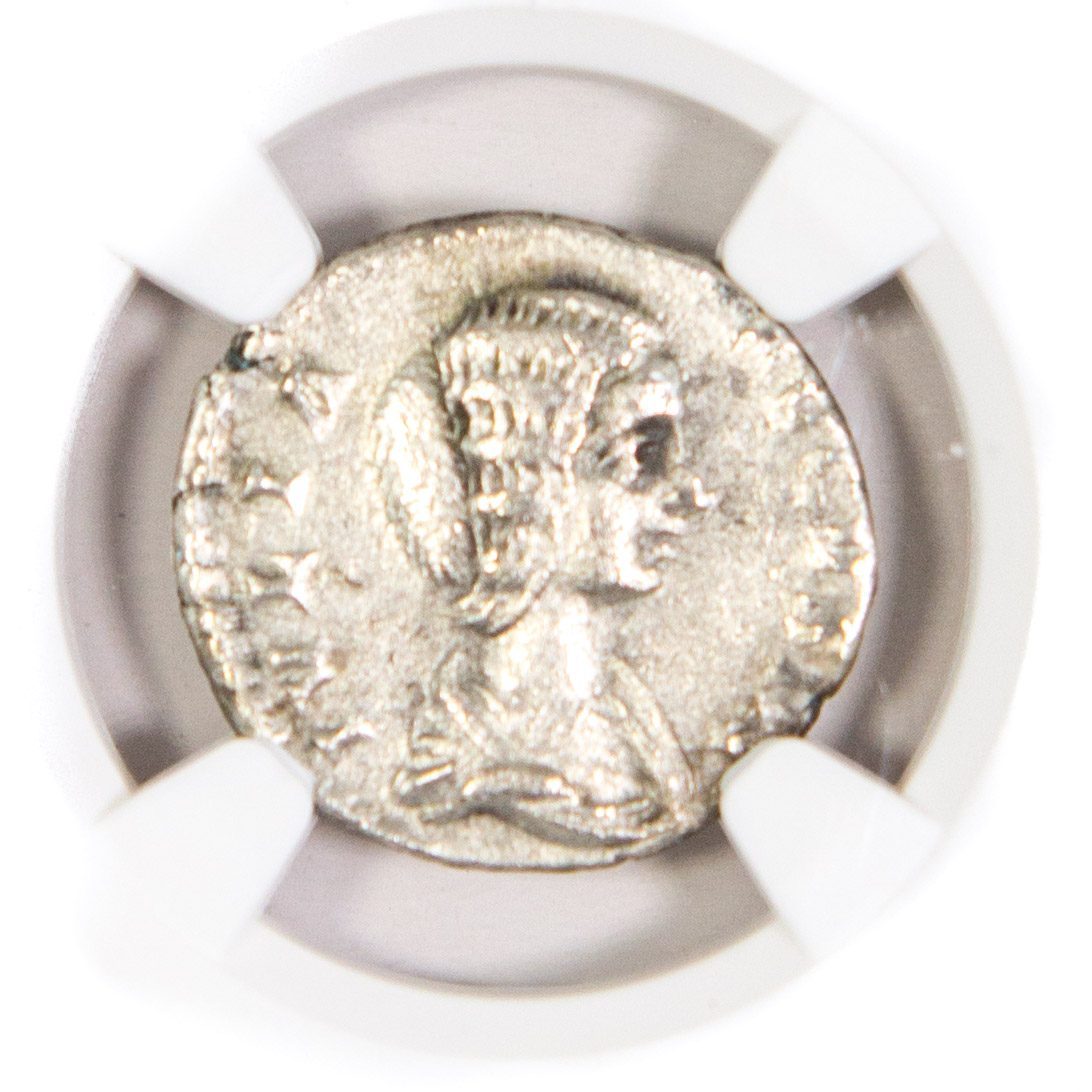 Roman Silver Denarius of Julia Domna (AD193-217) NGC(VF)