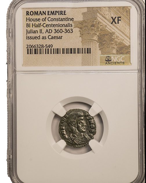 Roman AE of Julian II (As Augustus) (AD 361-363) NGC(XF)