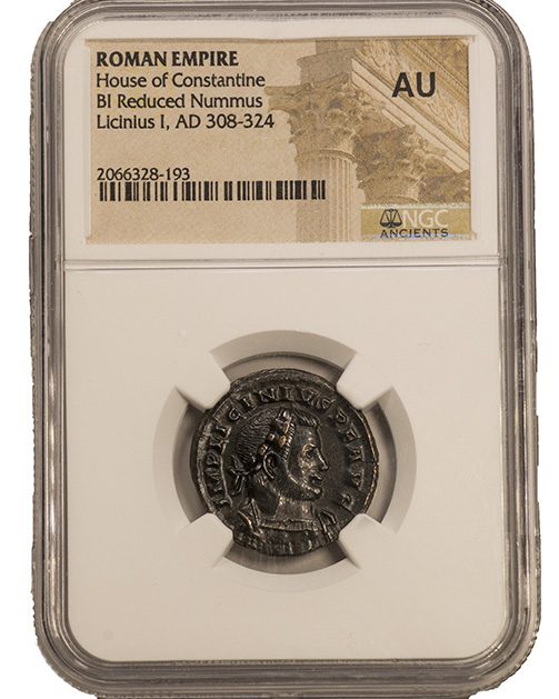 Roman AE of Licinius 1st (AD 308-324) NGC(AU)