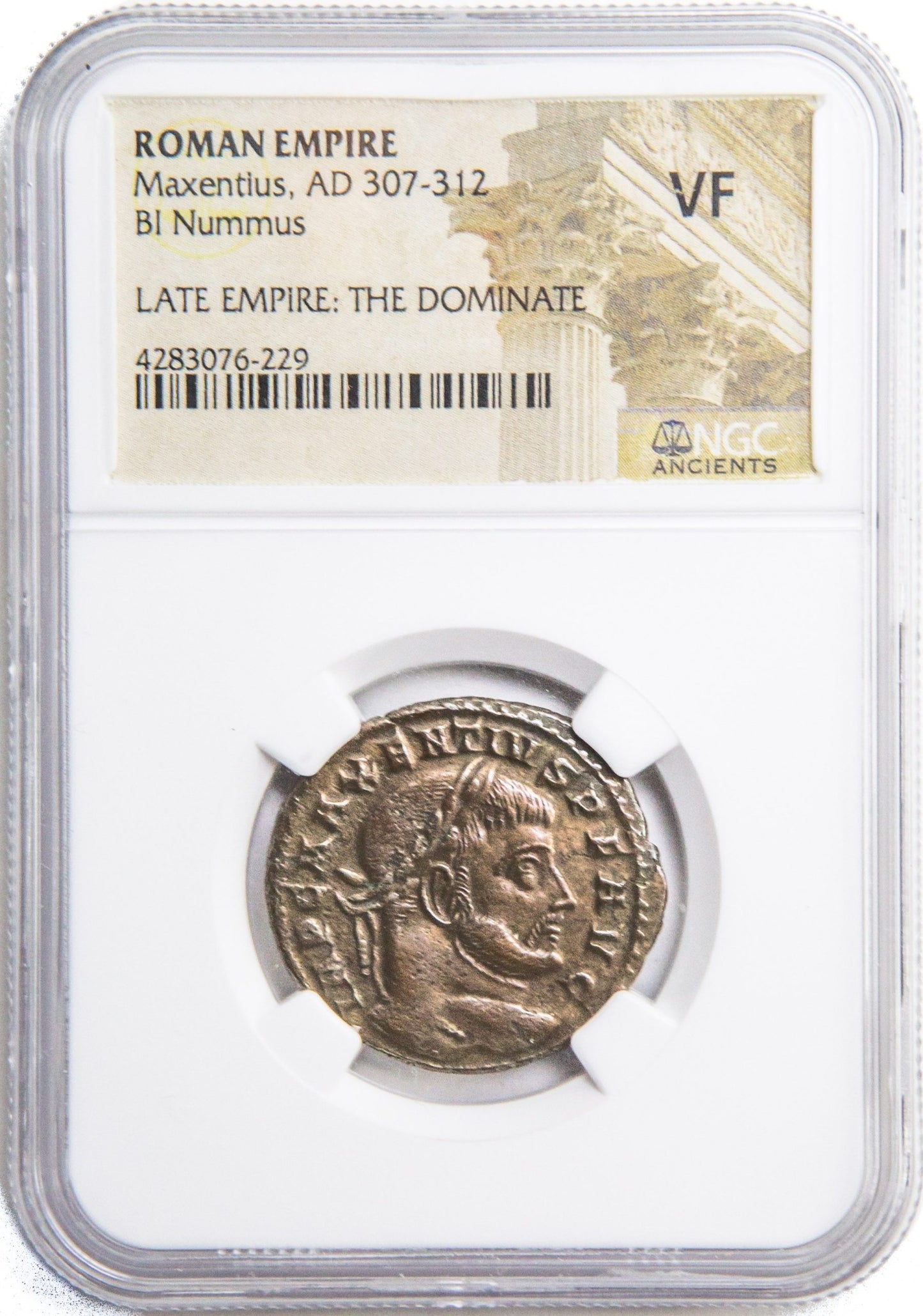 Roman AE of Maxentius (AD 306-312) NGC(VF)