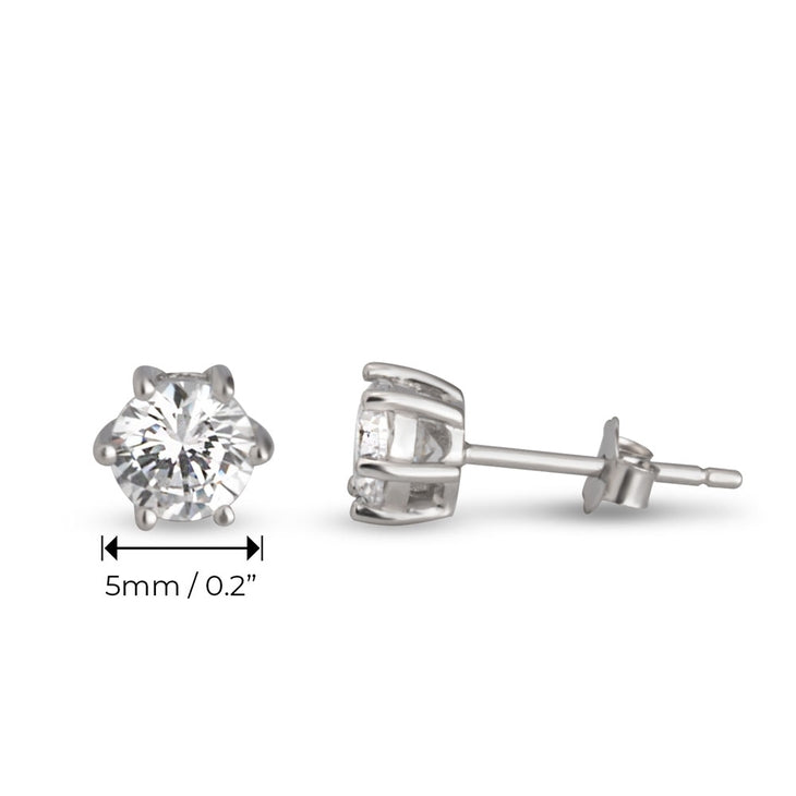 Cubic Zirconia Stud Earrings