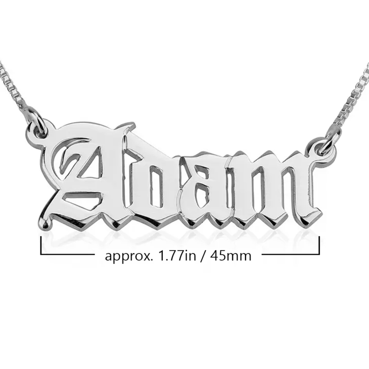 Old English Name Necklace