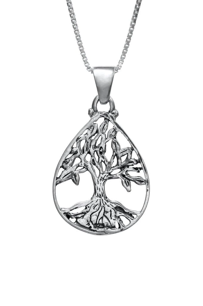 Jerusalem Nano Bible Torah Pendant Tree of Life Drop Necklace (TANACH) Sterling Silver Jewelry