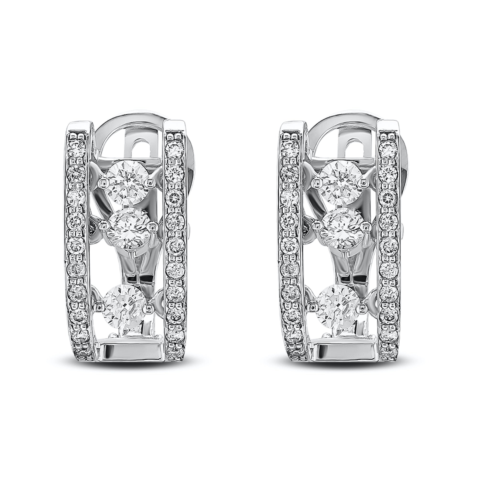 18K White Gold and Diamonds Salsa Earrings