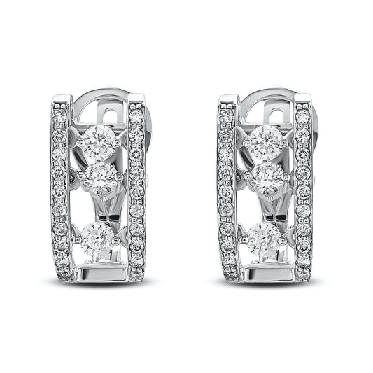 18K White Gold and Diamonds Salsa Earrings