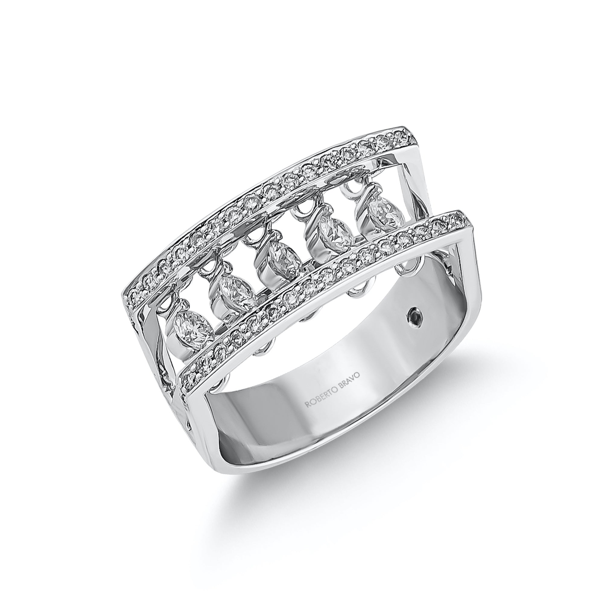 18K White Gold and Diamonds Salsa rings
