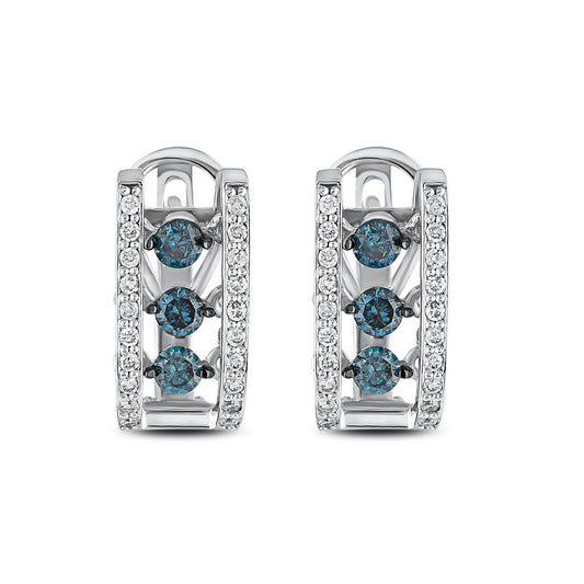 18K White Gold and Diamonds Salsa Earrings