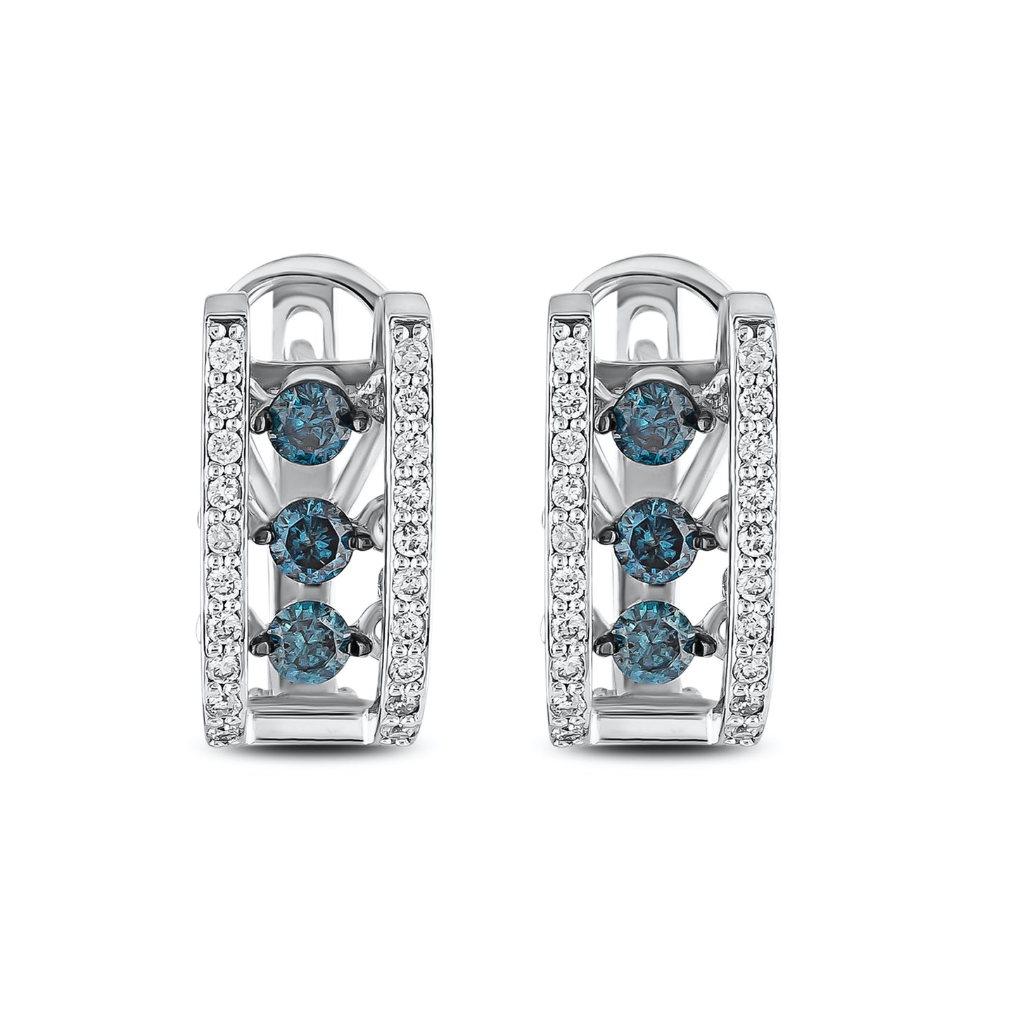 18K White Gold and Diamonds Salsa Earrings