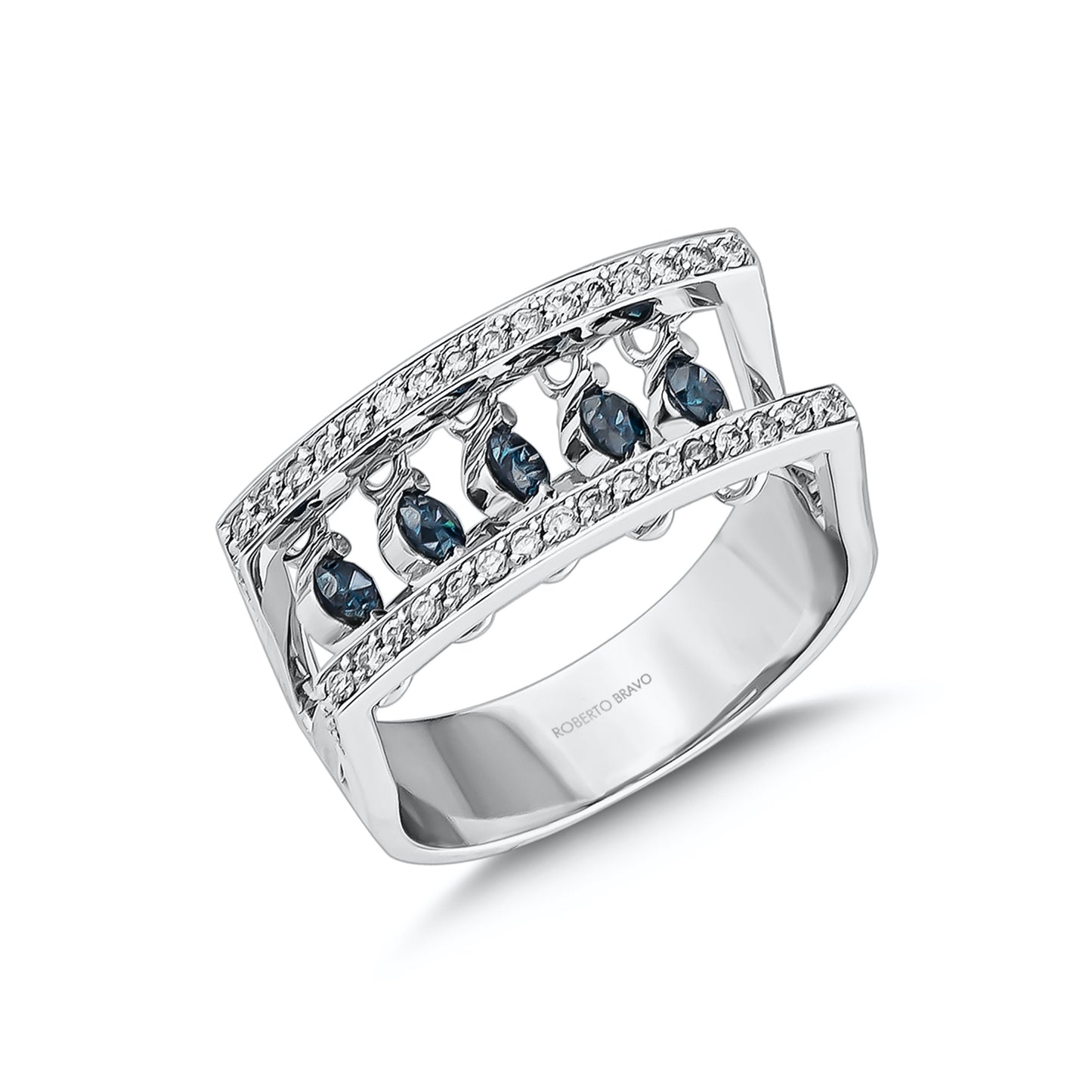 18K White Gold and Diamonds Salsa Rings