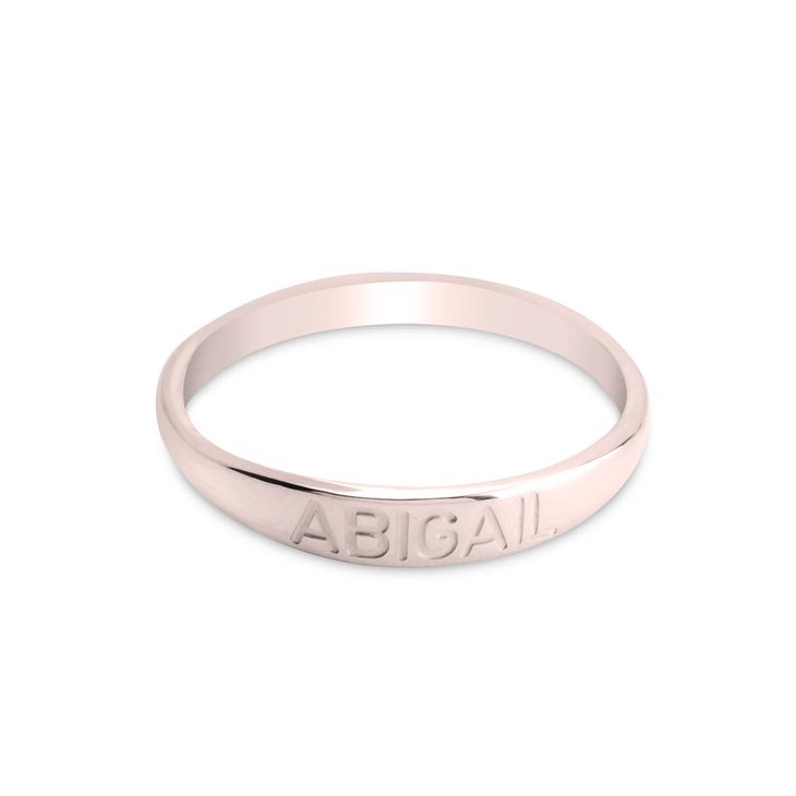 Name Engraved Ring