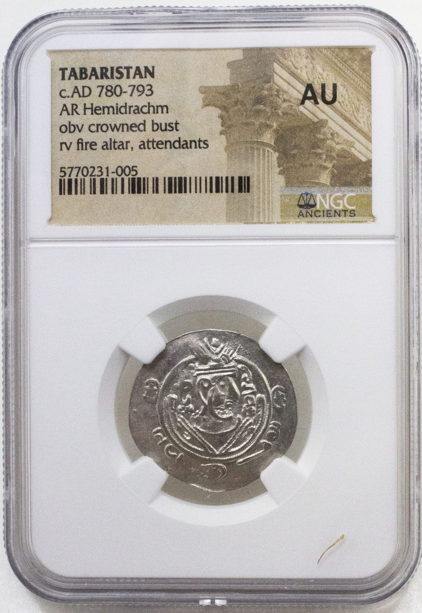 Tabaristan NGC Certified Slab – Zoroastrian Dabuyid(AU)