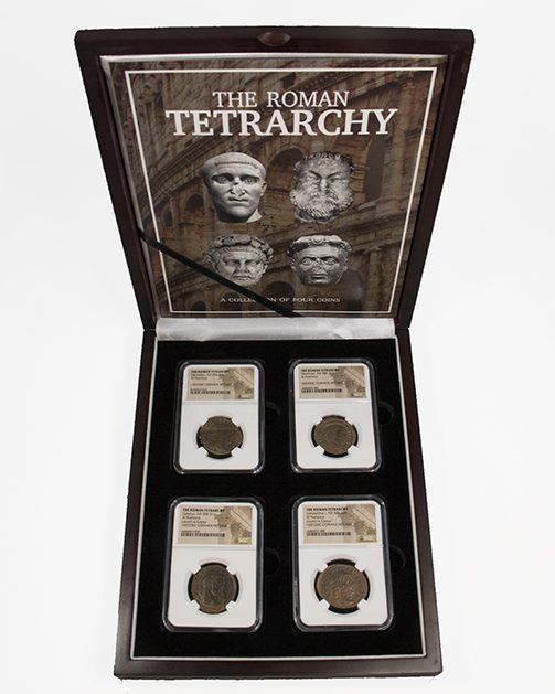 The Roman Tetrarchy: A Collection of Four NGC-Slabbed Coins (Four-Coin Box)