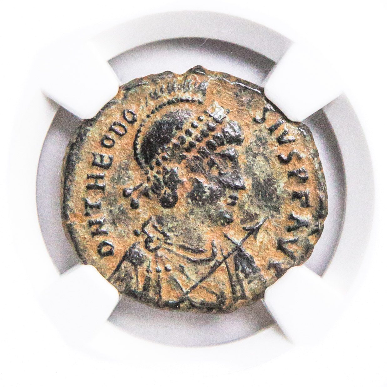 Roman AE of Theodosius I (AD379-395) NGC(VF)