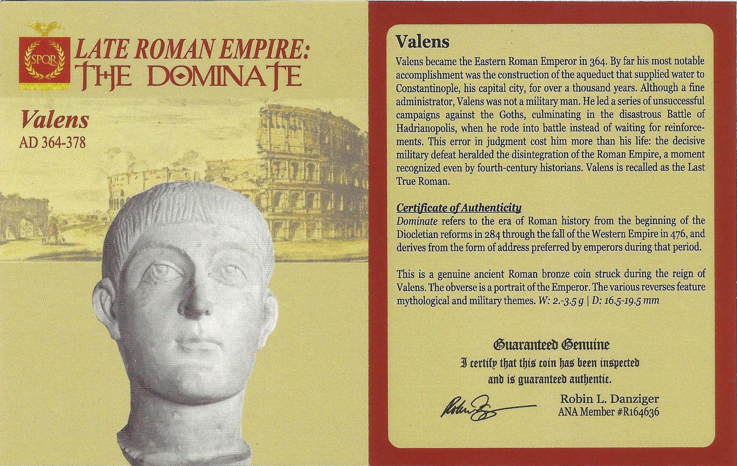 Roman AE of Valens (AD364-378) NGC(AU)