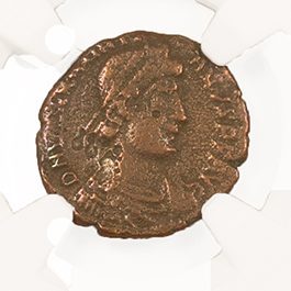 Roman AE of Valentinian I (AD364-375)NGC(F)