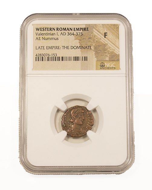 Roman AE of Valentinian I (AD364-375)NGC(F)