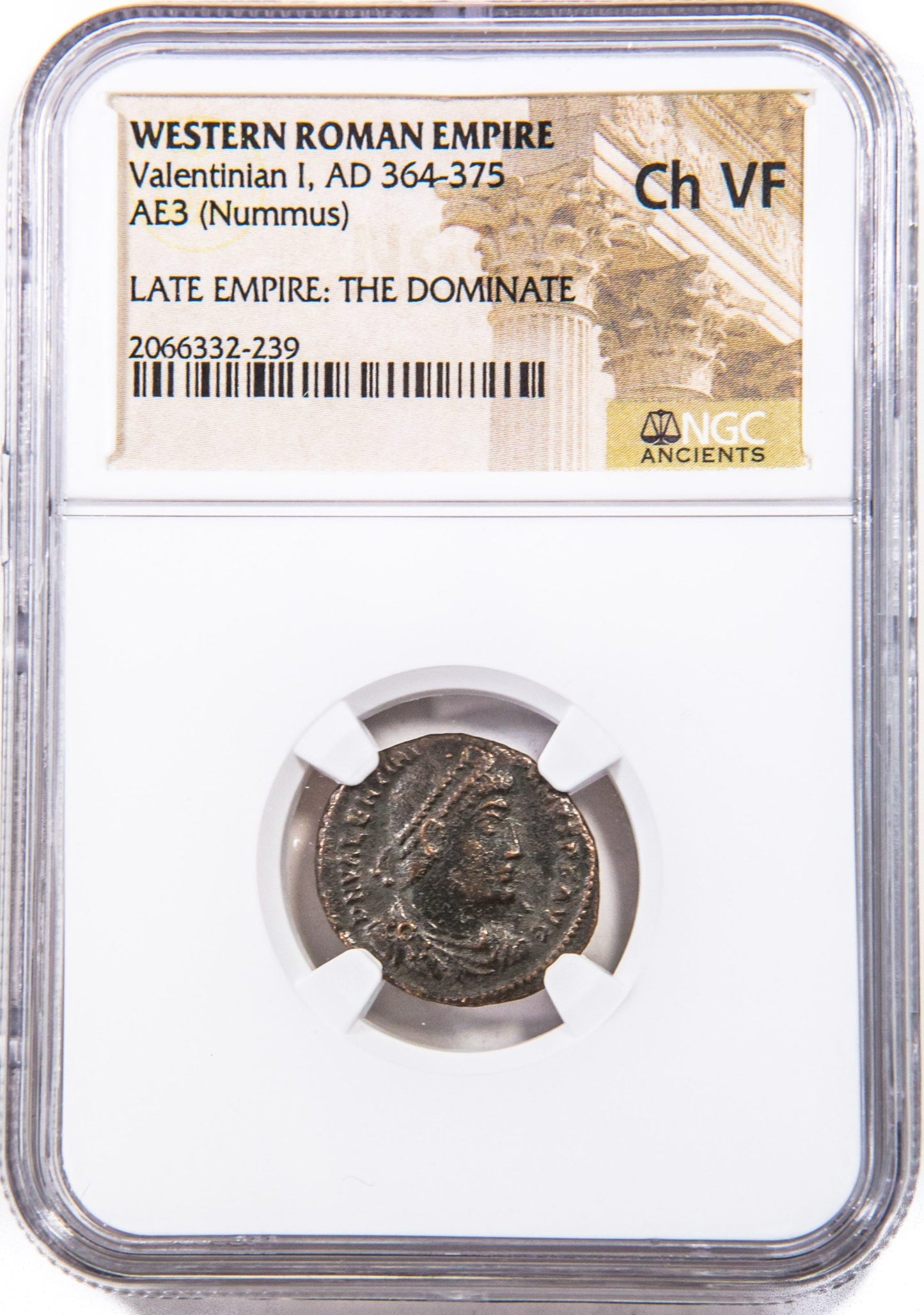 Roman AE of Valentinian I (AD364-375)NGC(VF)