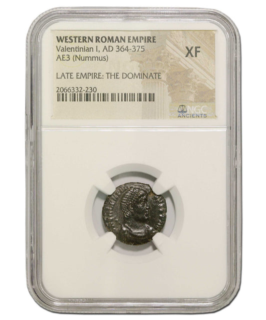 Roman AE of Valentinian I (AD364-375)NGC(XF)