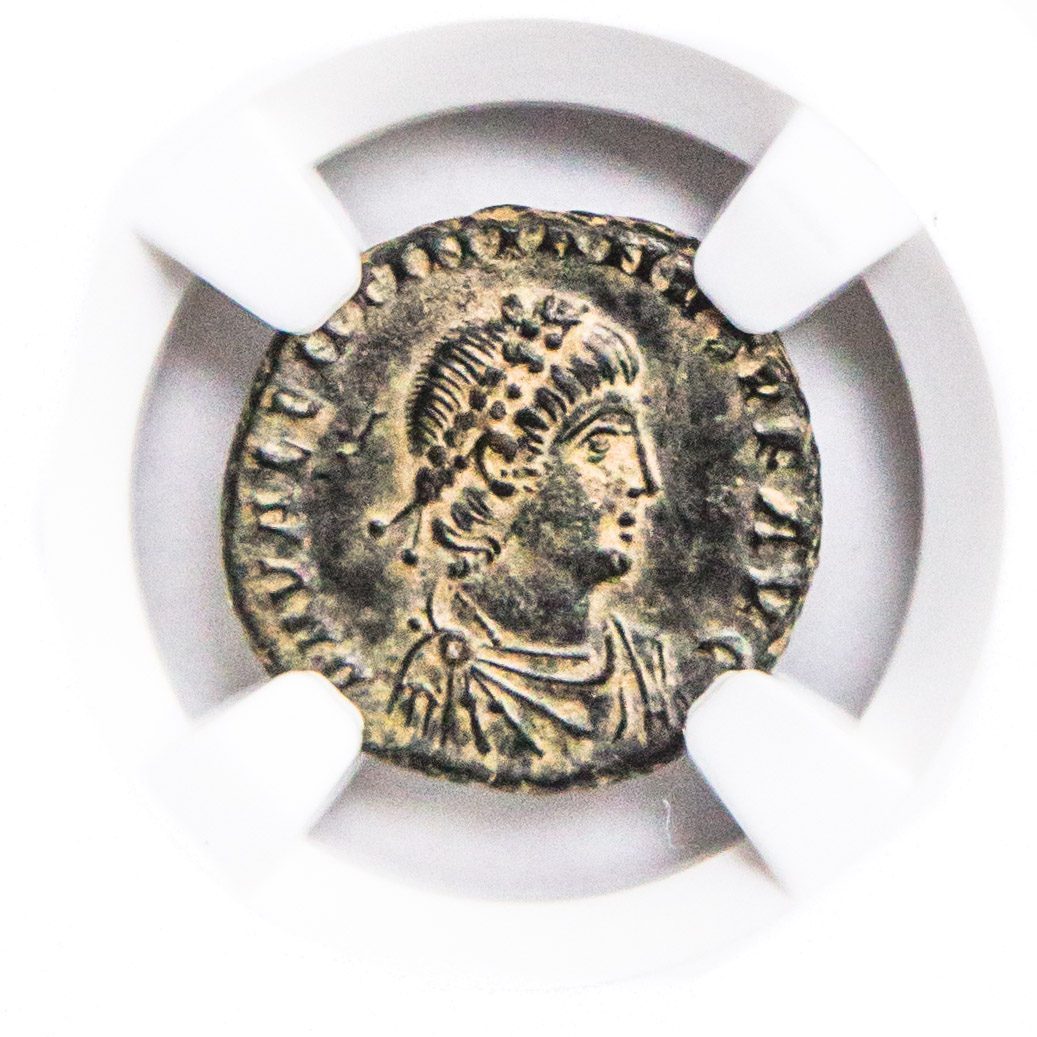 Roman AE3 of Valentinian II (AD375-392)NGC(AU)