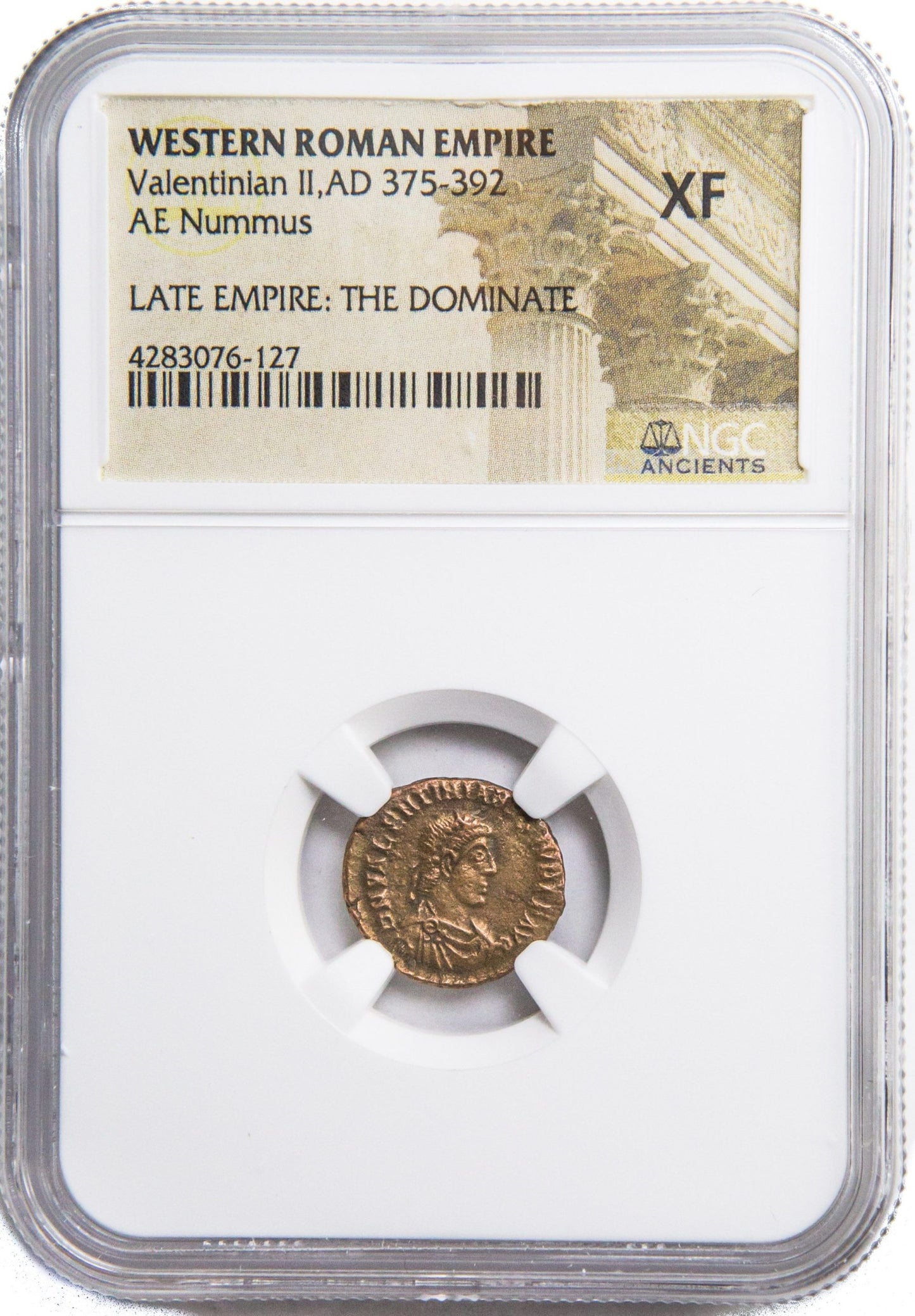 Roman AE3 of Valentinian II (AD375-392)NGC(XF)